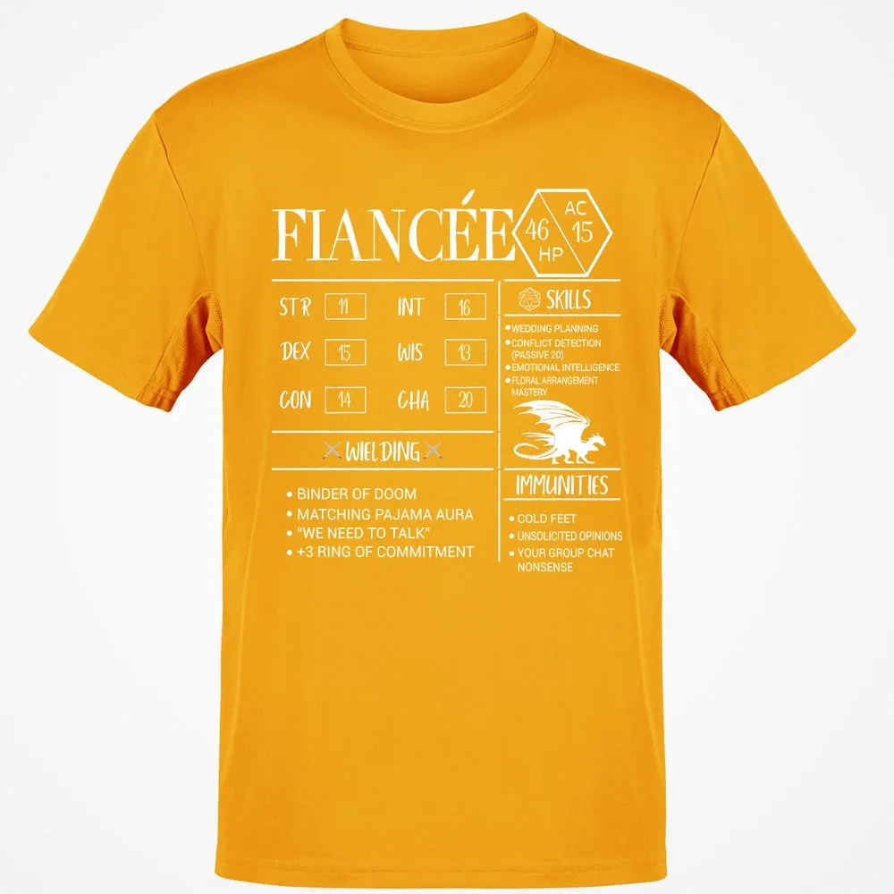 Fiancee Stats Classic Unisex T-Shirt - Gold - 4