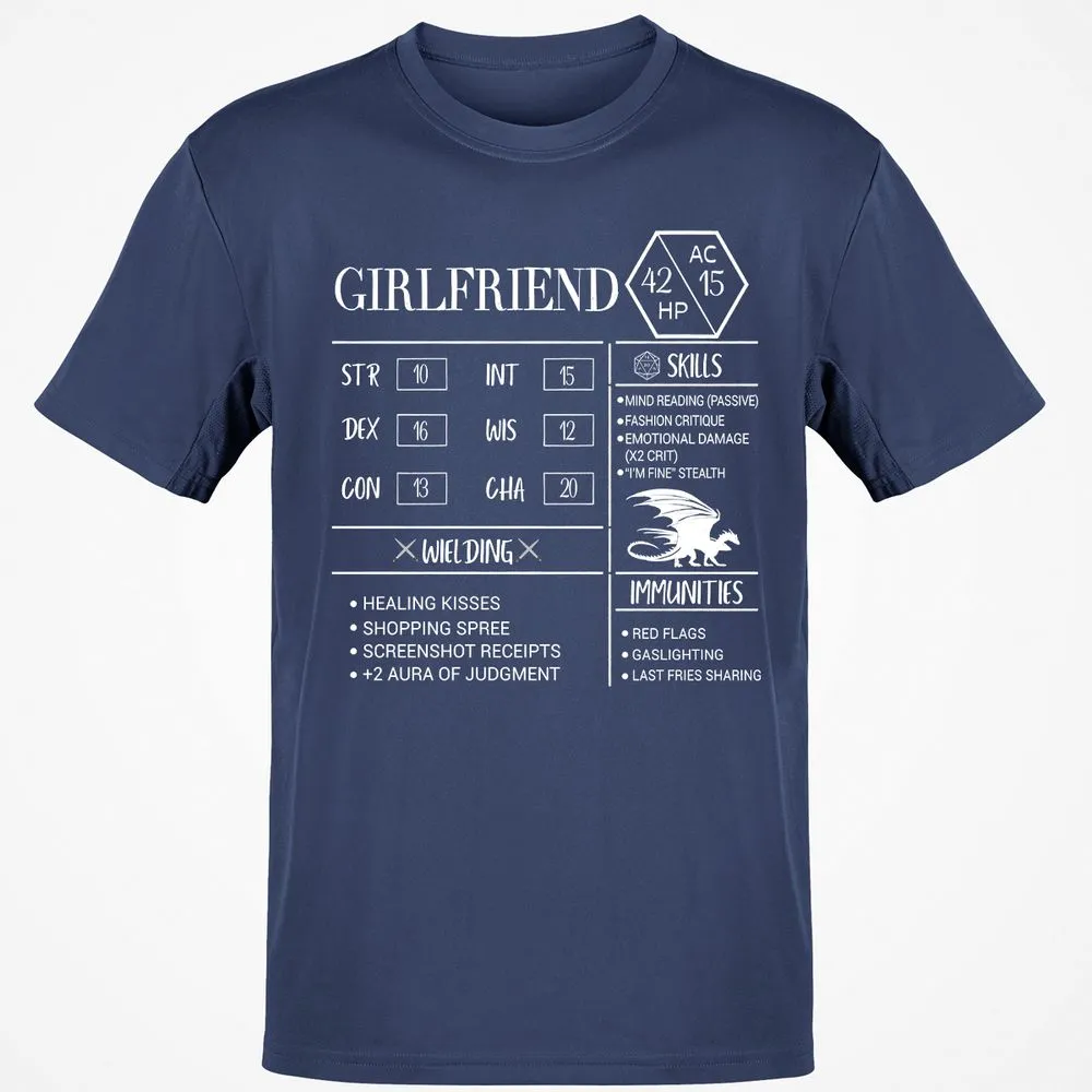 Girlfriend Stats Classic Unisex T-Shirt - Navy - 7