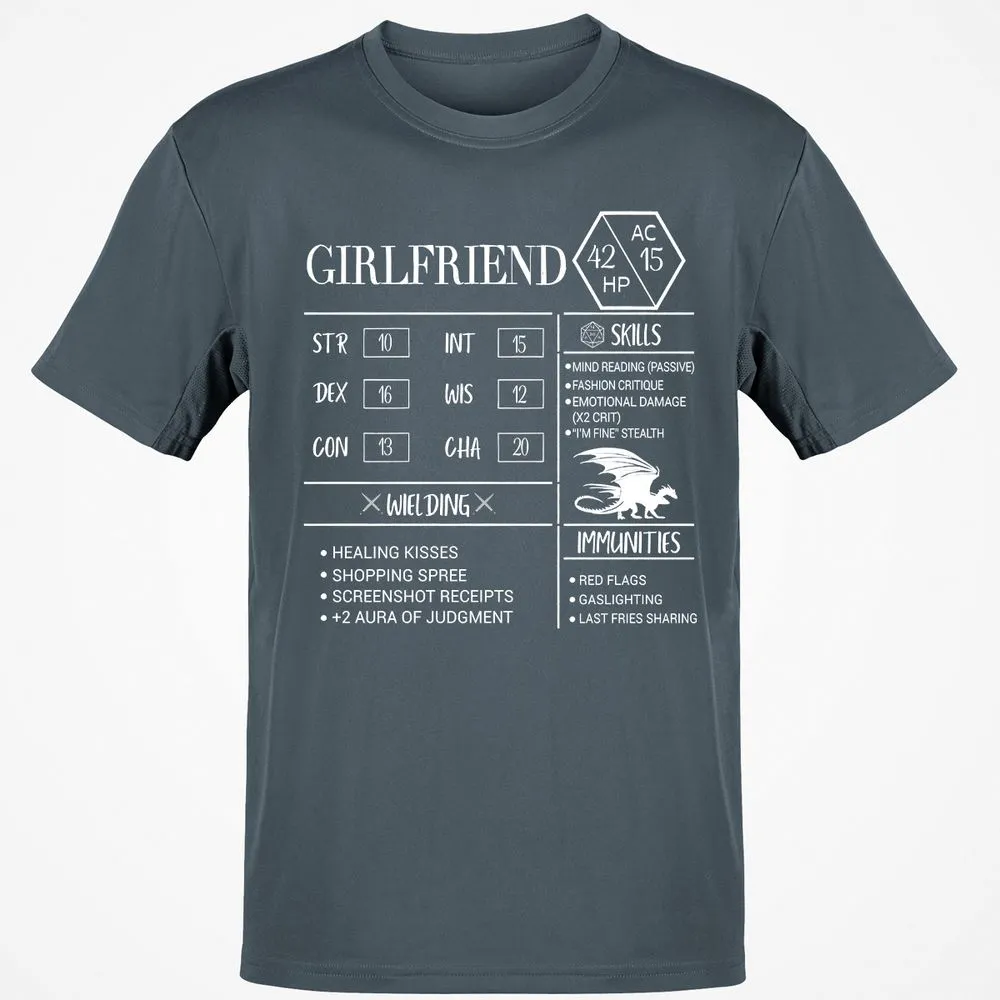 Girlfriend Stats Classic Unisex T-Shirt - Charcoal - 3