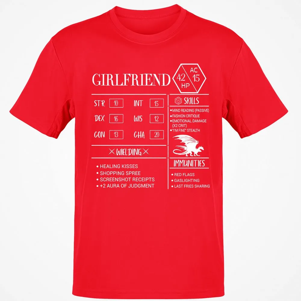 Girlfriend Stats Classic Unisex T-Shirt - Red - 10