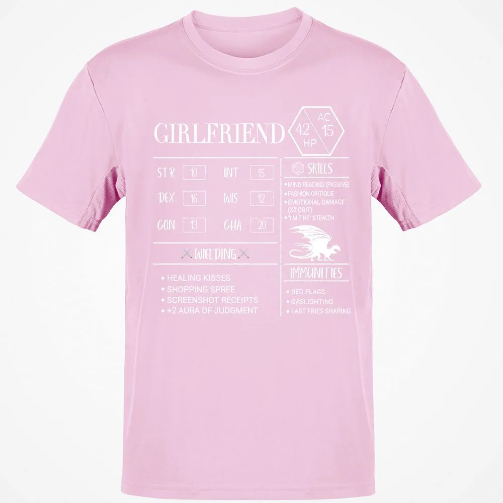 Girlfriend Stats Classic Unisex T-Shirt - Light Pink - 5