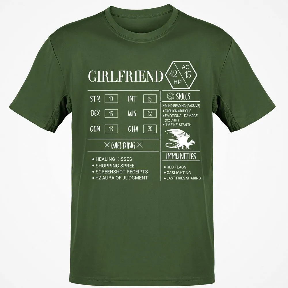 Girlfriend Stats Classic Unisex T-Shirt - Military Green - 6