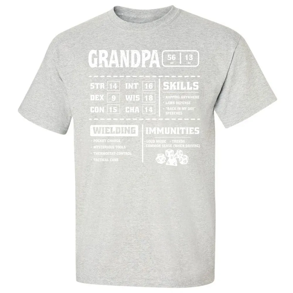 Grandpa Stats 2 Classic Unisex T-Shirt - Ash - 2