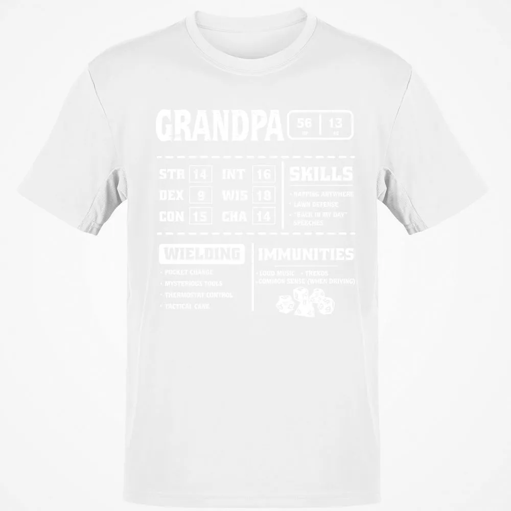 Grandpa Stats 2 Classic Unisex T-Shirt - White - 12