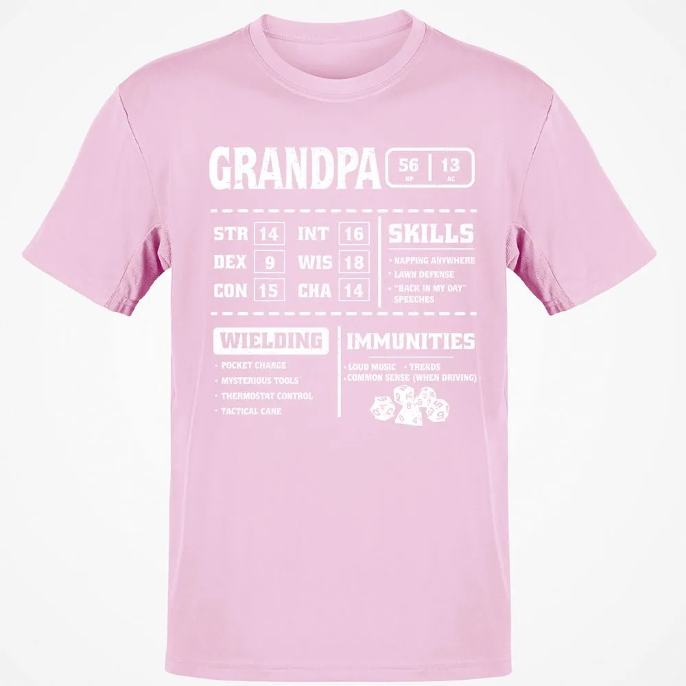 Grandpa Stats 2 Classic Unisex T-Shirt - Light Pink - 5
