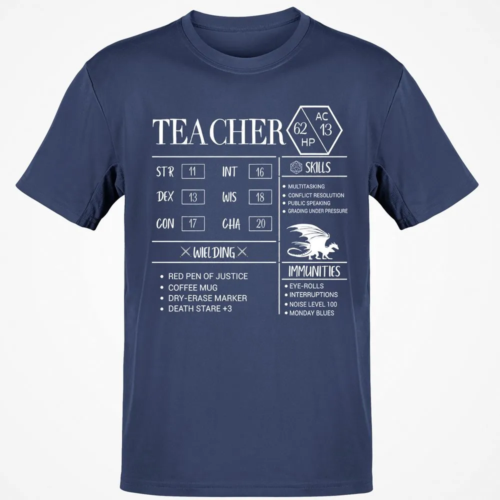 Teacher New Classic Unisex T-Shirt - Navy - 7