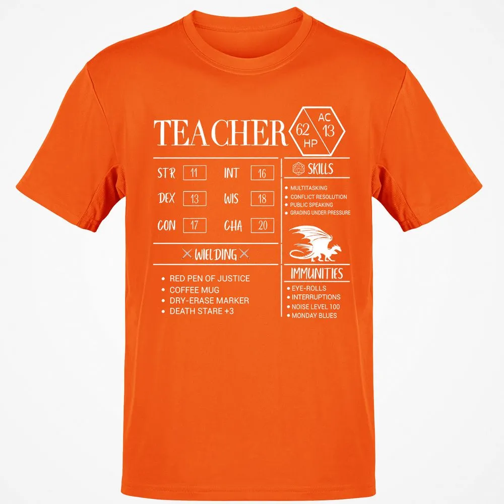 Teacher New Classic Unisex T-Shirt - Orange - 8