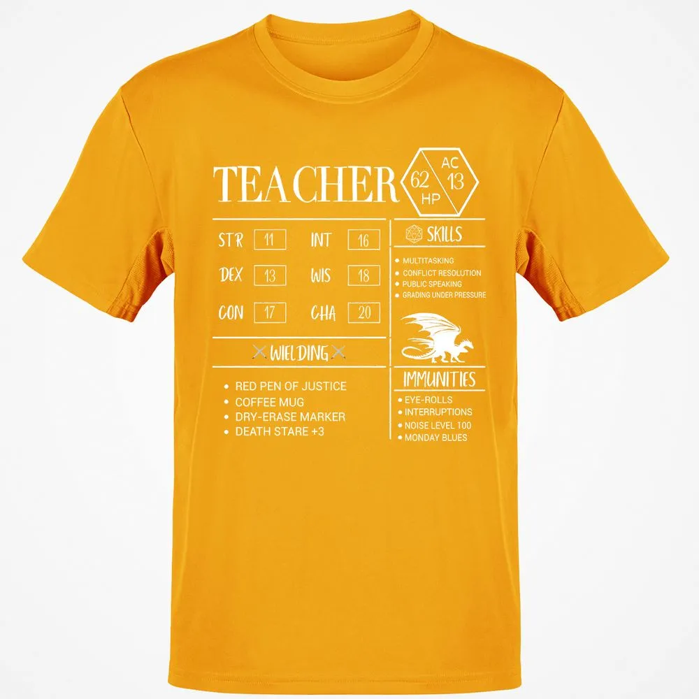 Teacher New Classic Unisex T-Shirt - Gold - 4