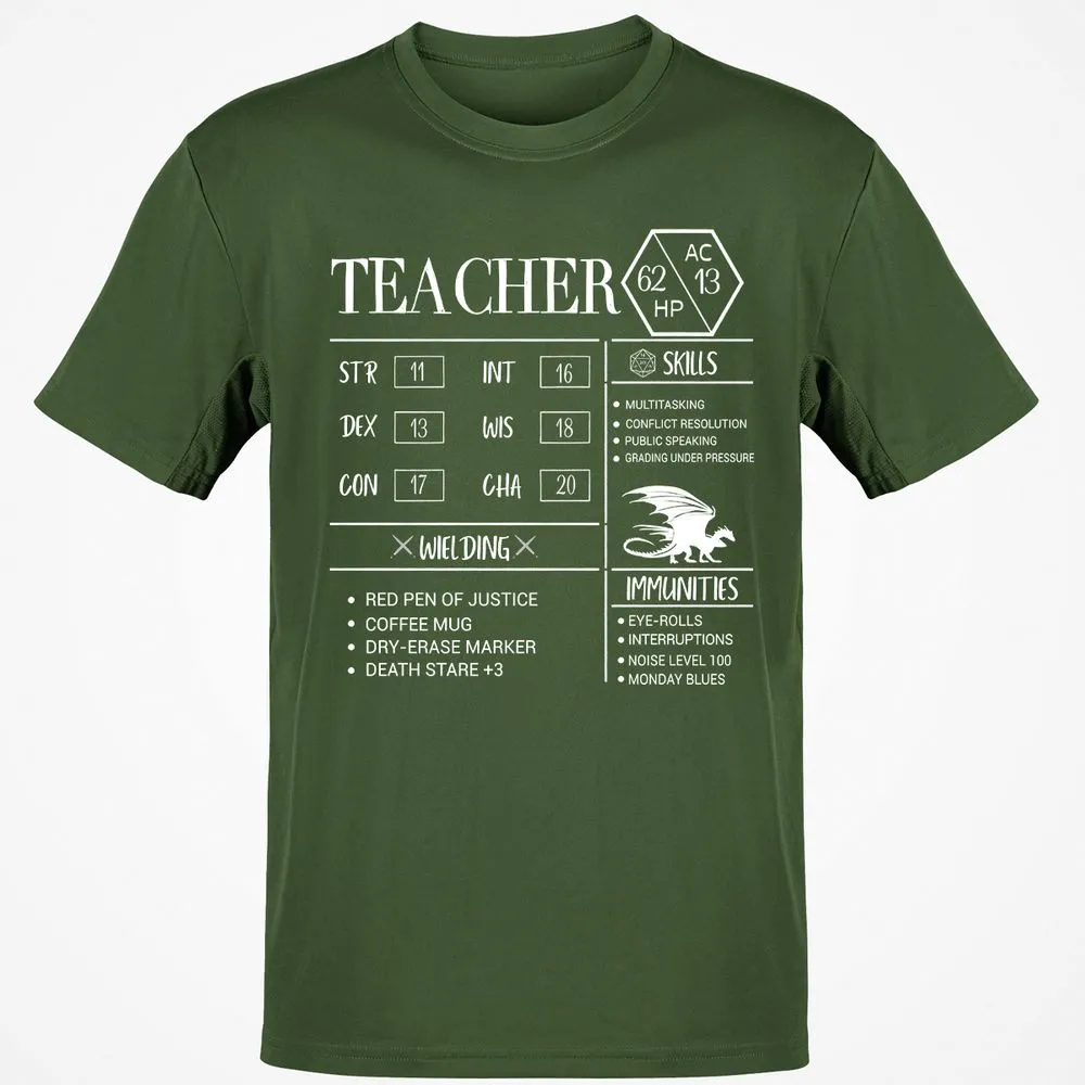 Teacher New Classic Unisex T-Shirt - Military Green - 6