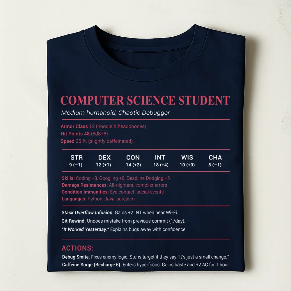 Computer Science Student Classic Unisex T-Shirt - 1