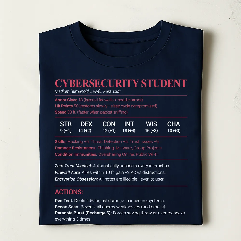 Cybersecurity Student Classic Unisex T-Shirt - 1