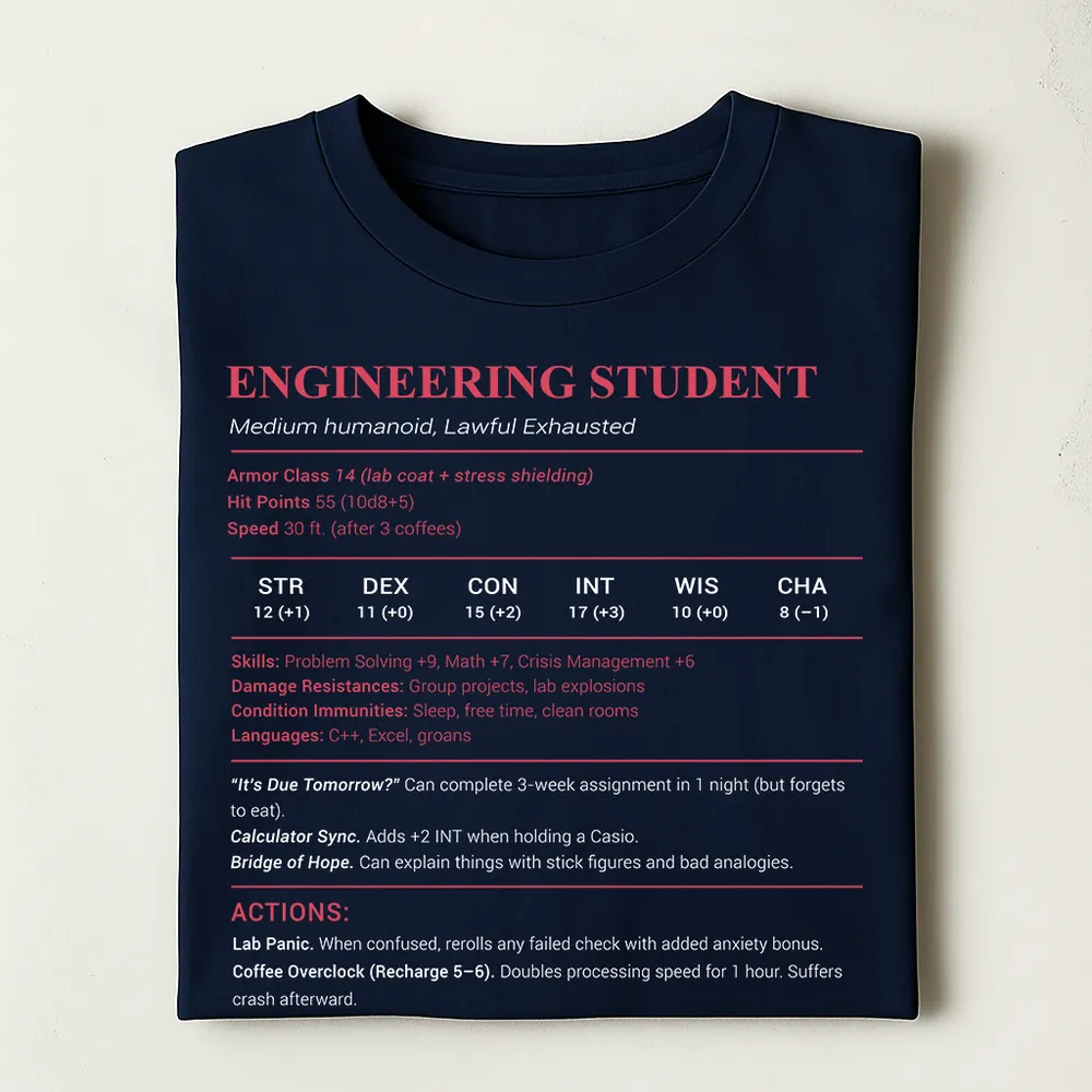 Engineering Student Classic Unisex T-Shirt - 1