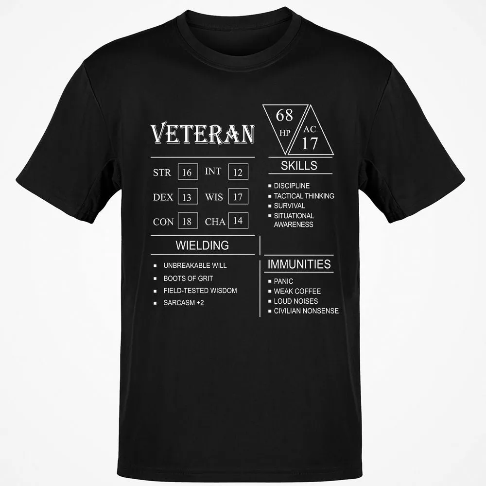 Veteran New Classic Unisex T-Shirt - Black - 1