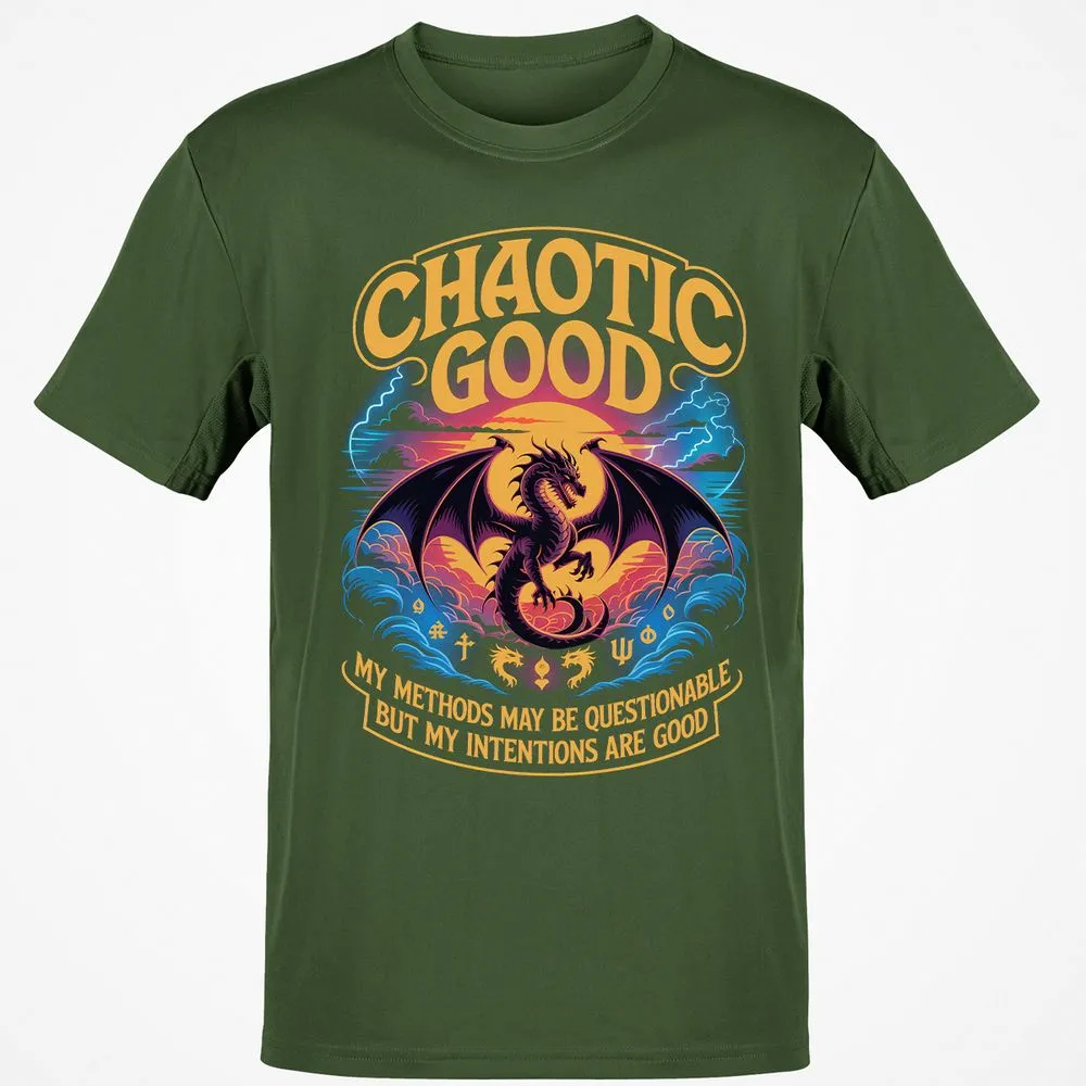 Chaotic Good Classic Unisex T-Shirt - Military Green - 6