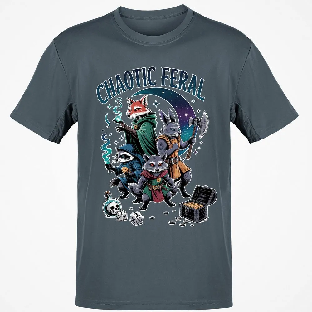 Chaotic Feral Classic Unisex T-Shirt - Charcoal - 3