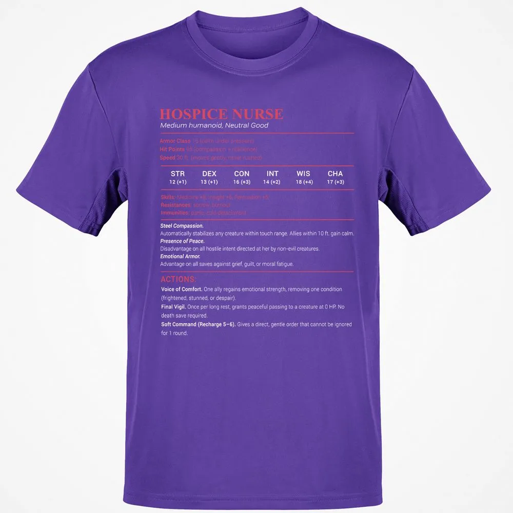 Hospice Nurse Stats Classic Unisex T-Shirt - Purple - 9