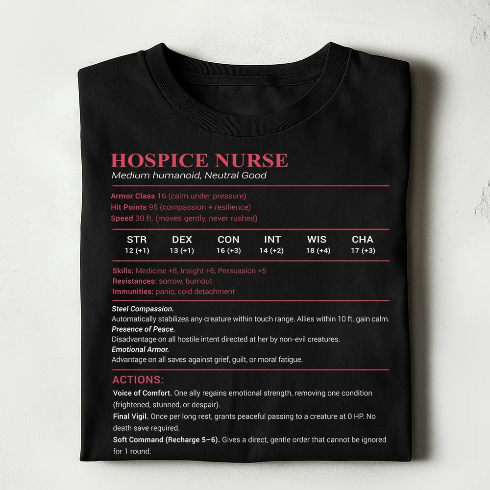 Hospice Nurse Stats Classic Unisex T-Shirt - 1