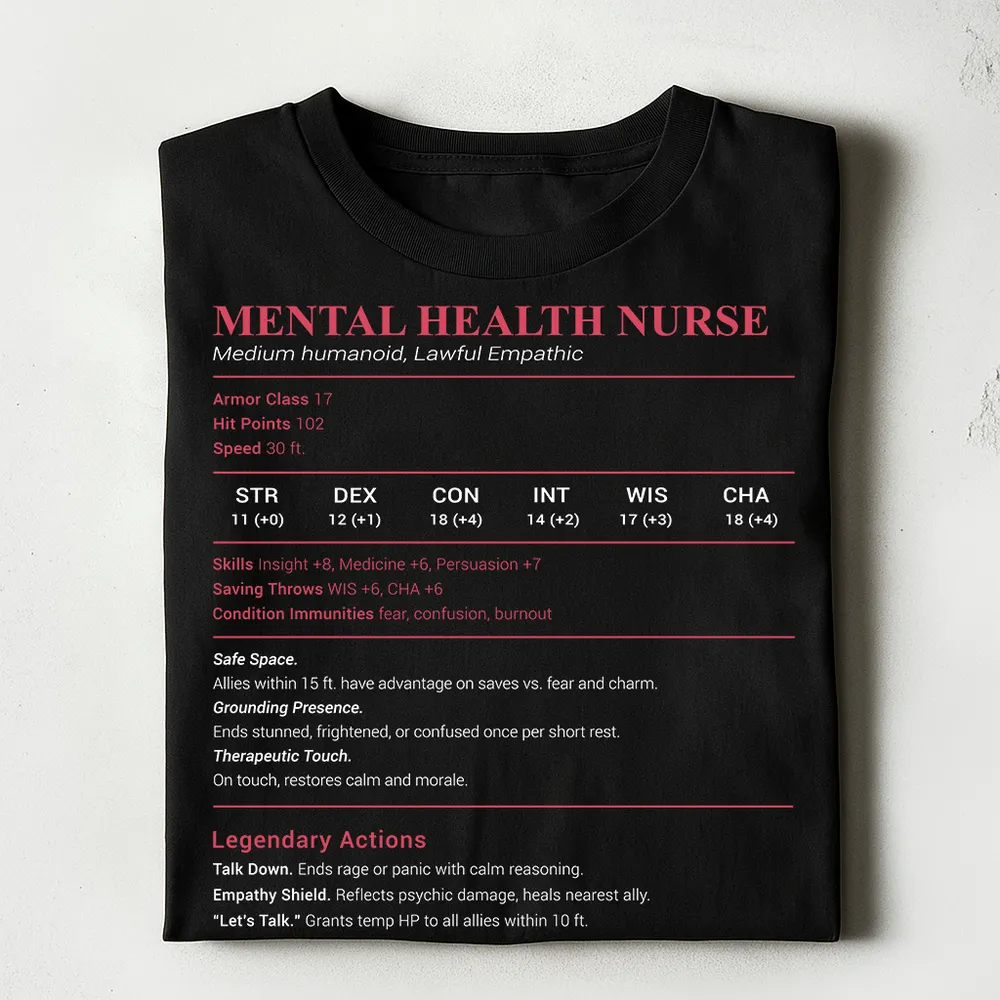 Mental Health Nurse Stats Classic Unisex T-Shirt - 1
