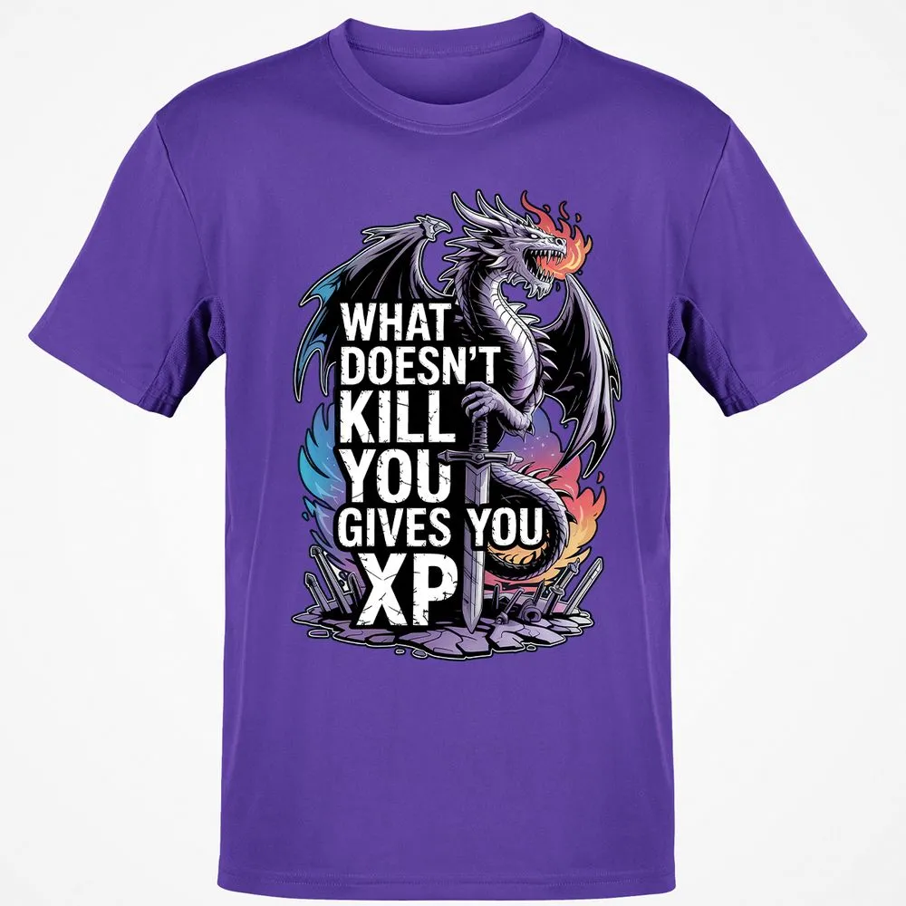 What Doesn't Kill You Dragon Classic Unisex T-Shirt - Purple - 9