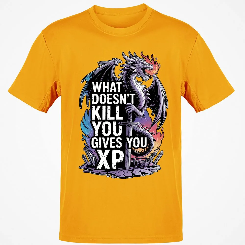 What Doesn't Kill You Dragon Classic Unisex T-Shirt - Gold - 4