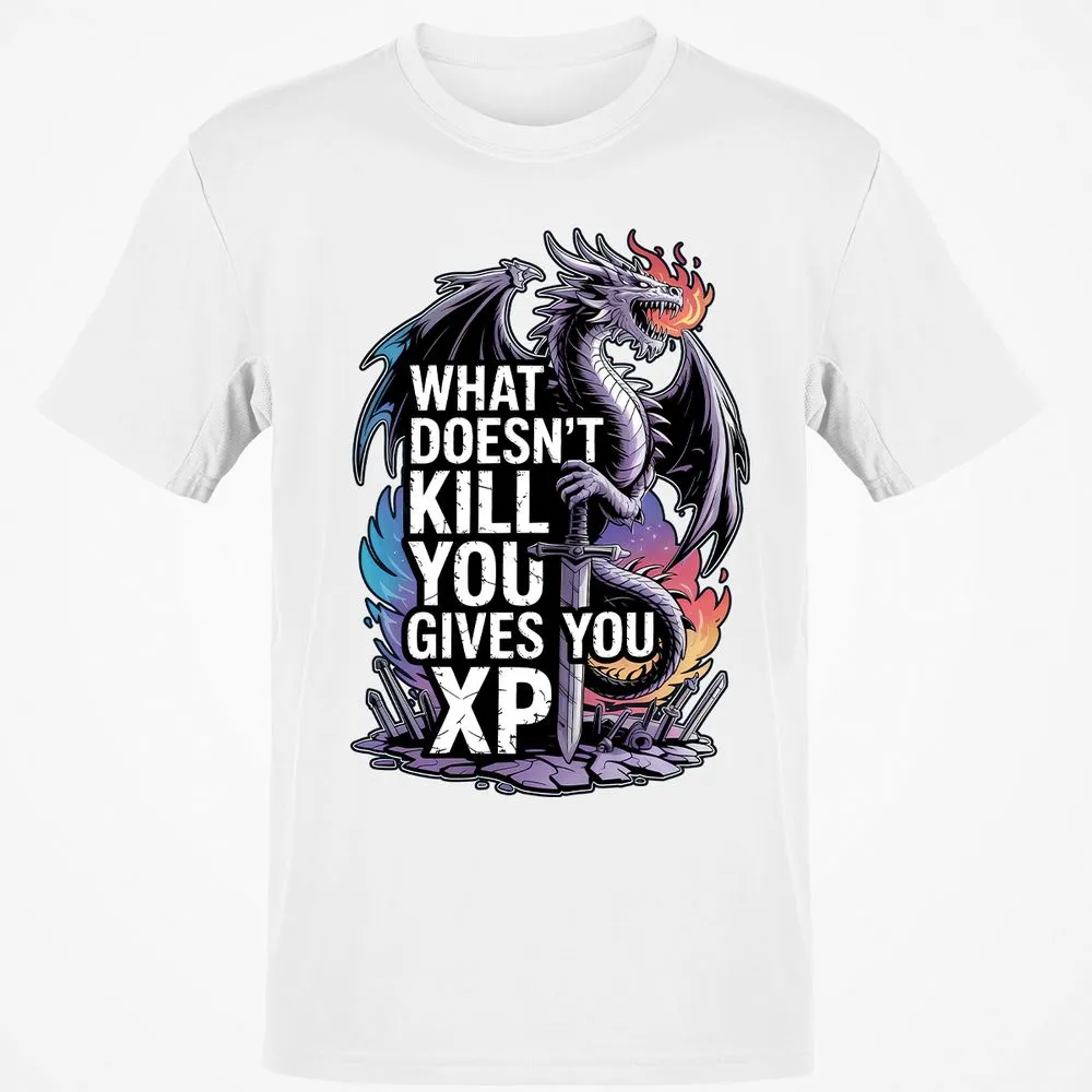 What Doesn't Kill You Dragon Classic Unisex T-Shirt - White - 12