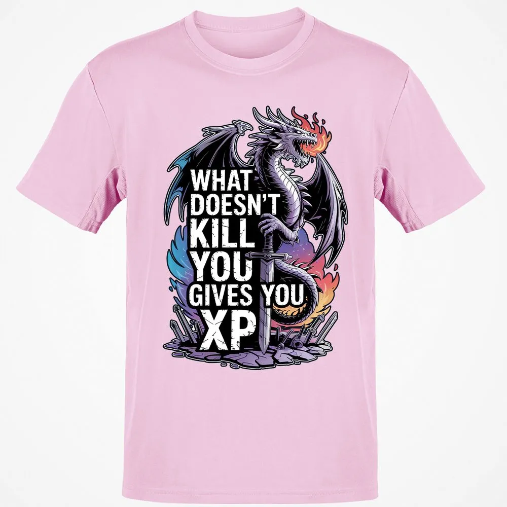 What Doesn't Kill You Dragon Classic Unisex T-Shirt - Light Pink - 5