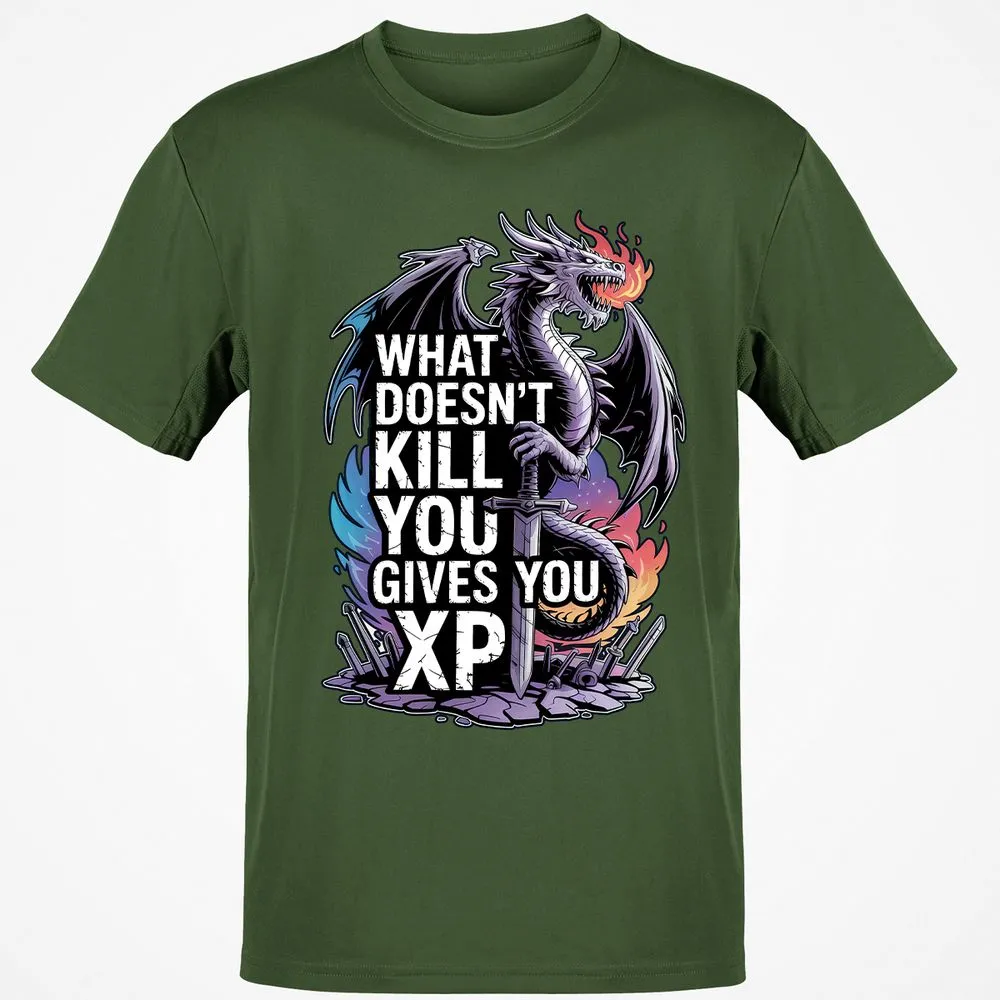 What Doesn't Kill You Dragon Classic Unisex T-Shirt - Military Green - 6