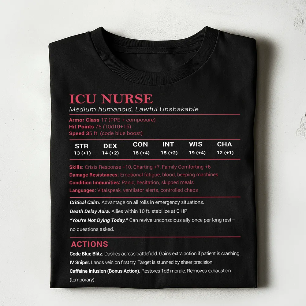 ICU Nurse Stats Classic Unisex T-Shirt - 1