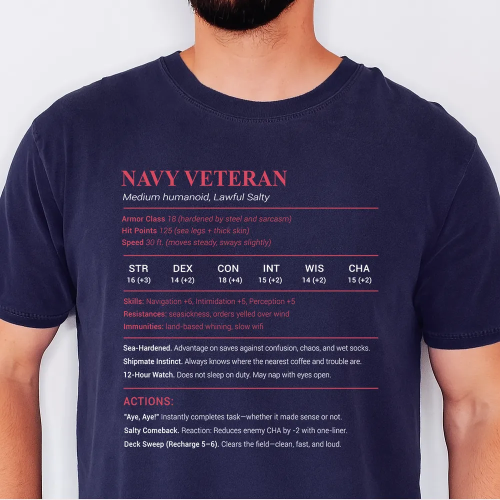 Navy Veteran Classic Unisex T-Shirt - 1