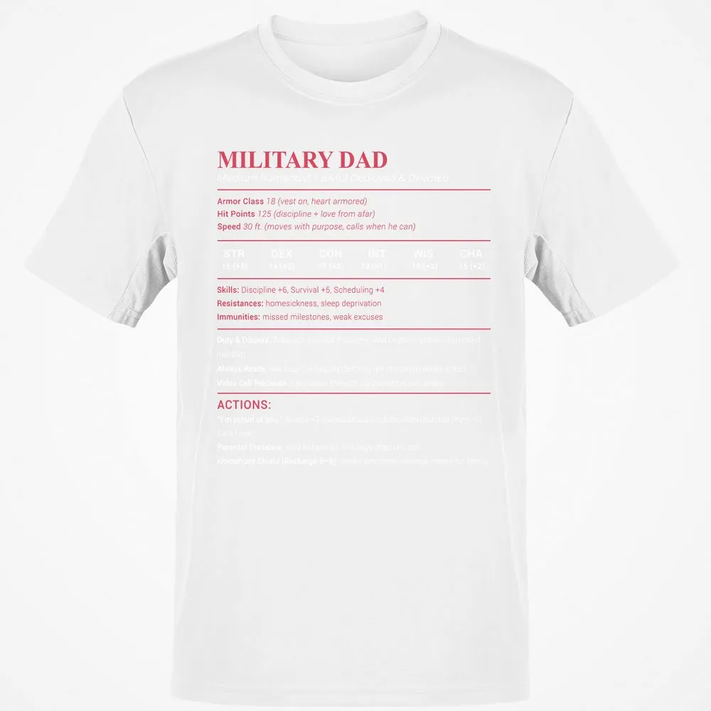 Military Dad Classic Unisex T-Shirt - White - 12