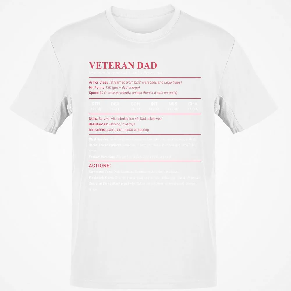 Veteran Dad Classic Unisex T-Shirt - White - 12