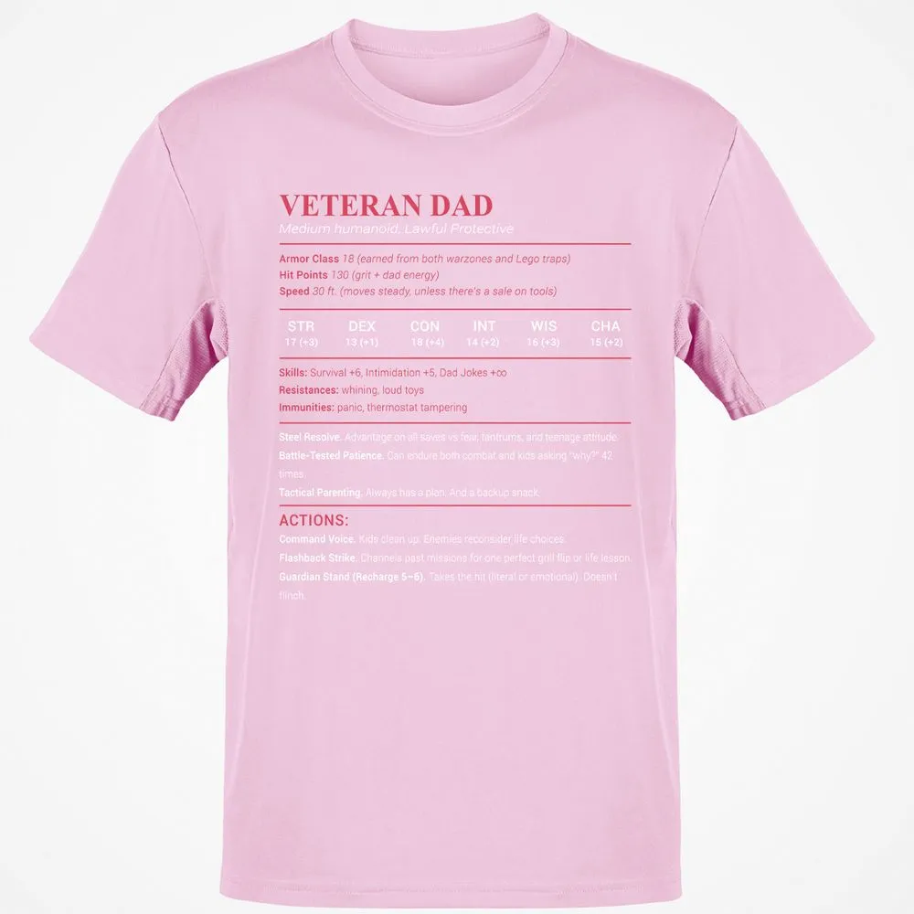 Veteran Dad Classic Unisex T-Shirt - Light Pink - 5