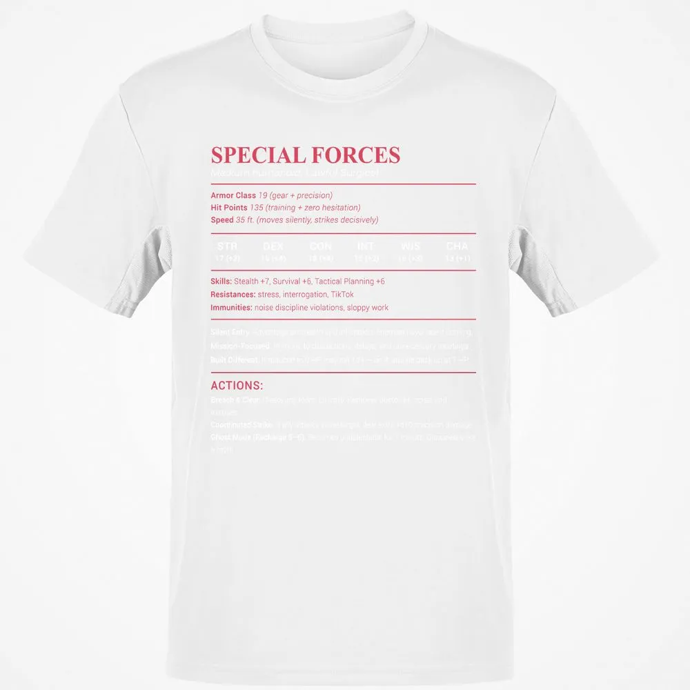 Special Forces Classic Unisex T-Shirt - White - 12