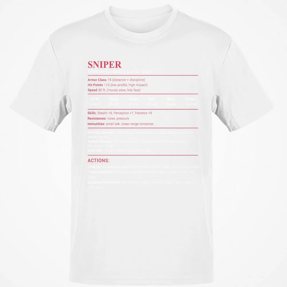 Sniper Stats Classic Unisex T-Shirt - White - 12