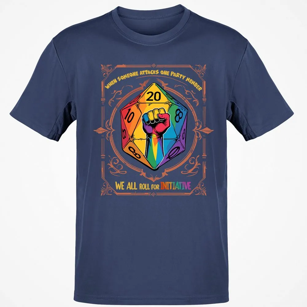 Roll For Initiative Classic Unisex T-Shirt - Navy - 7