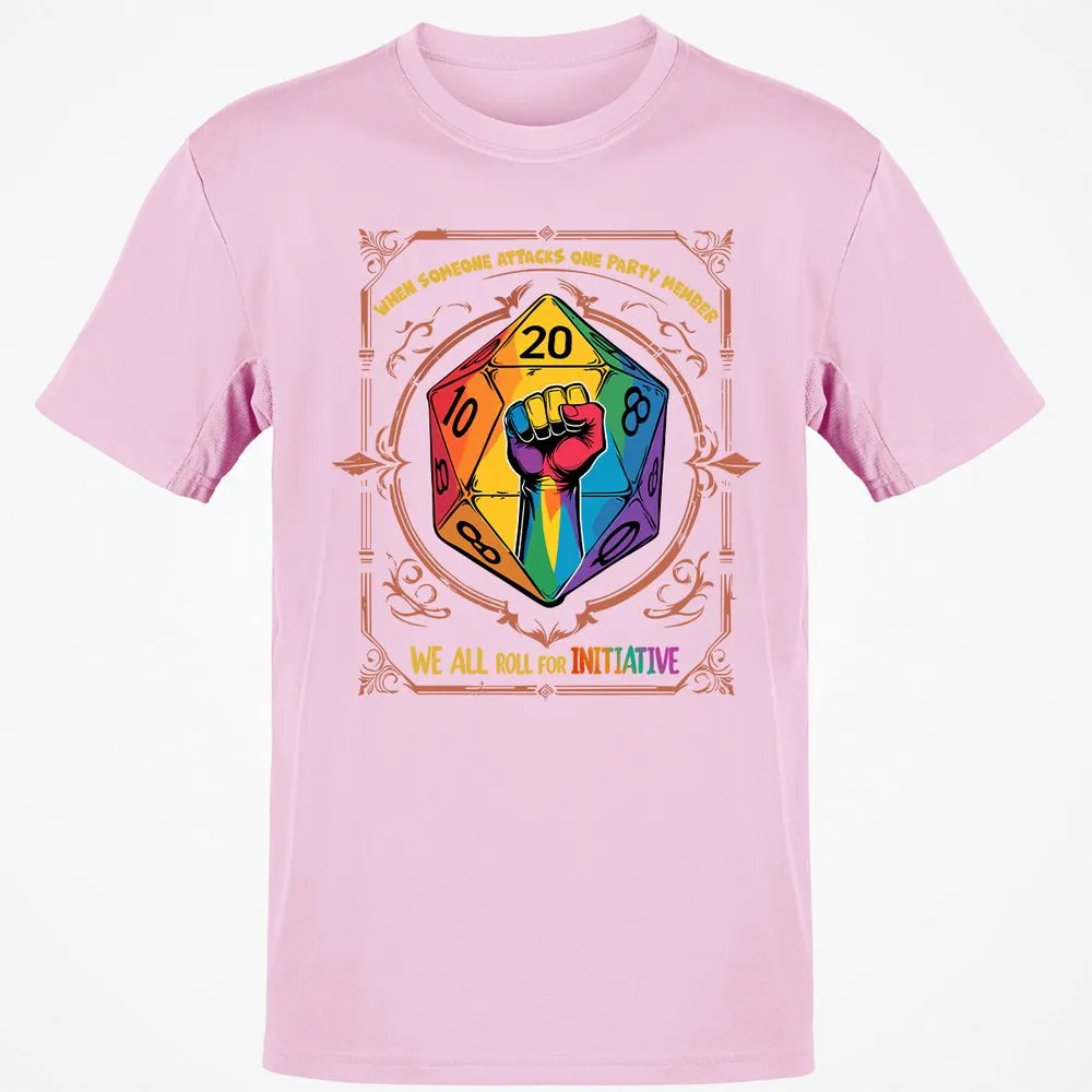 Roll For Initiative Classic Unisex T-Shirt - Light Pink - 5
