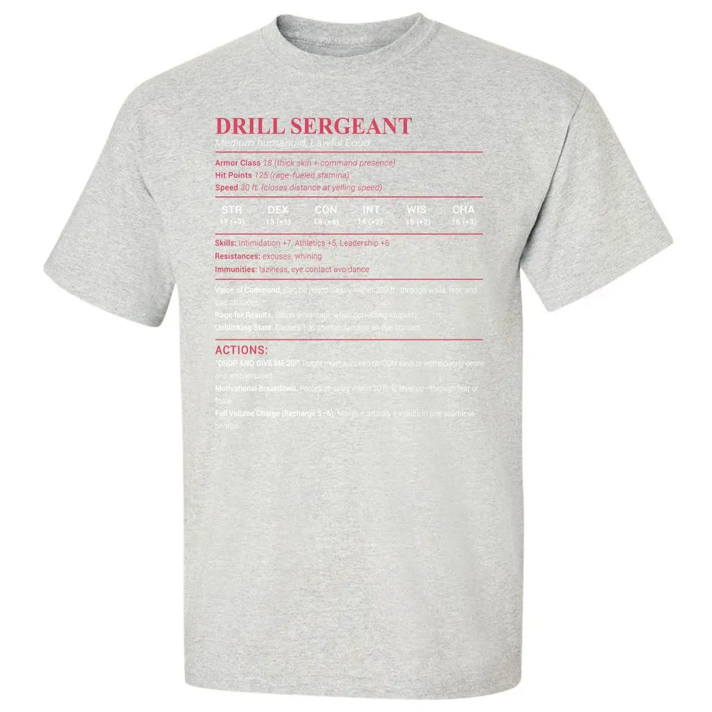 DRILL SERGEANT Classic Unisex T-Shirt - Ash - 2