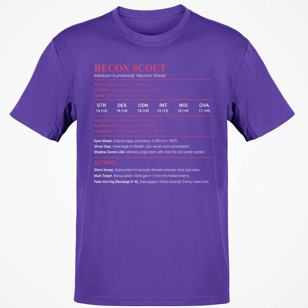 Recon Scout Classic Unisex T-Shirt - Purple - 9