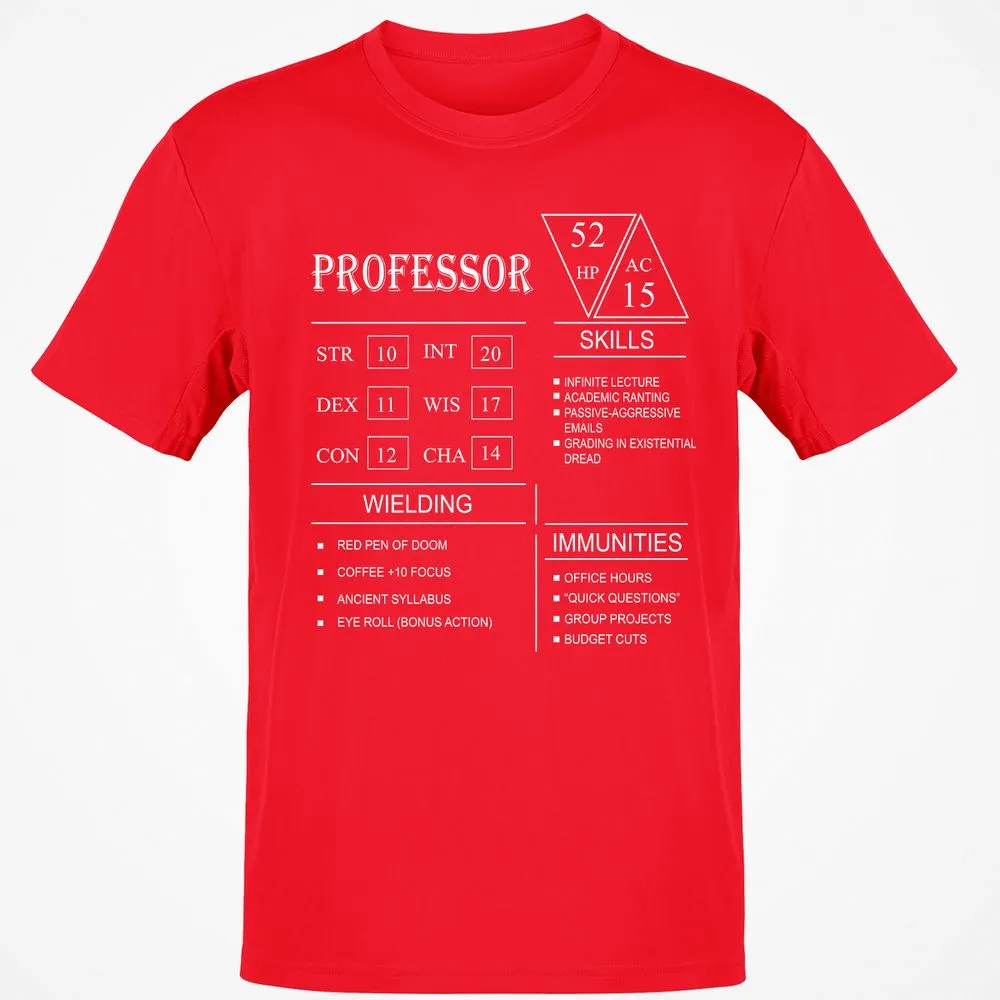 Professor New Classic Unisex T-Shirt - Red - 10