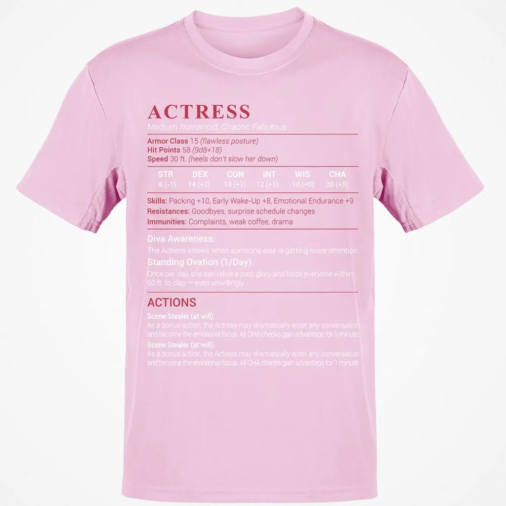 Actress Stats Classic Unisex T-Shirt - Light Pink - 5