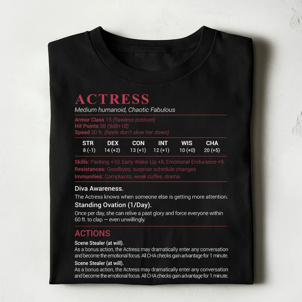 Actress Stats Classic Unisex T-Shirt - 1