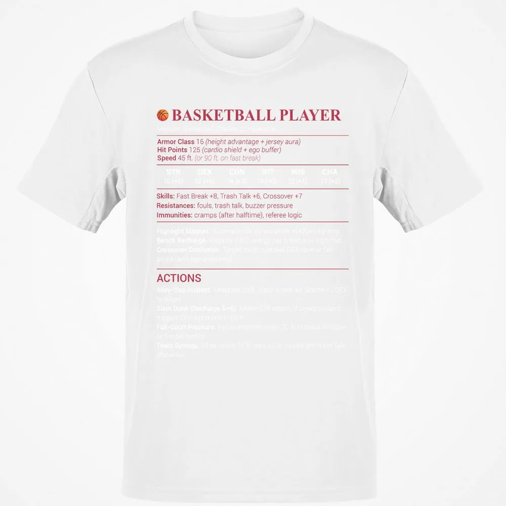 Basketball Player Classic Unisex T-Shirt - White - 12