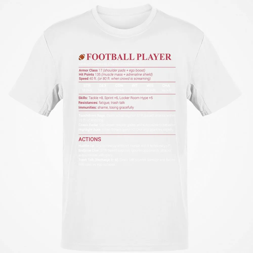 Football Player Classic Unisex T-Shirt - White - 12