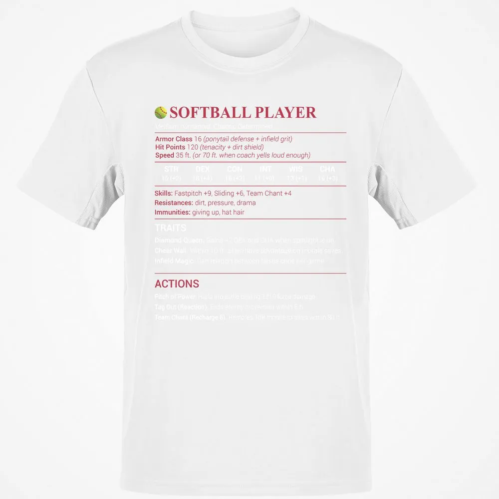 Softball Player Classic Unisex T-Shirt - White - 12
