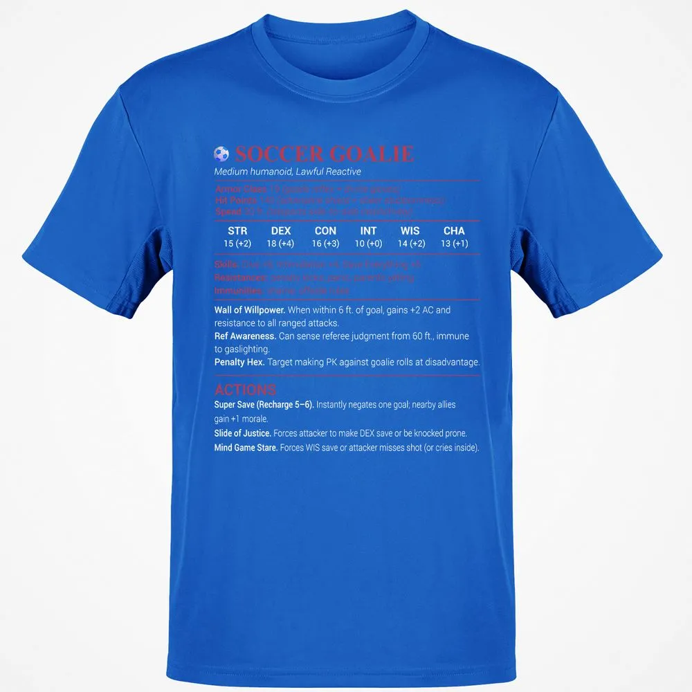 Soccer Goalie Classic Unisex T-Shirt - Royal - 11