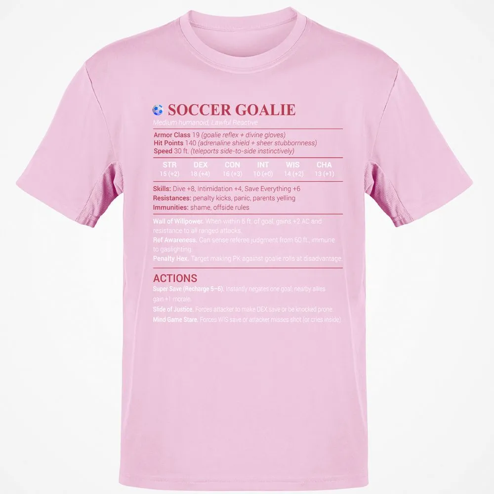 Soccer Goalie Classic Unisex T-Shirt - Light Pink - 5