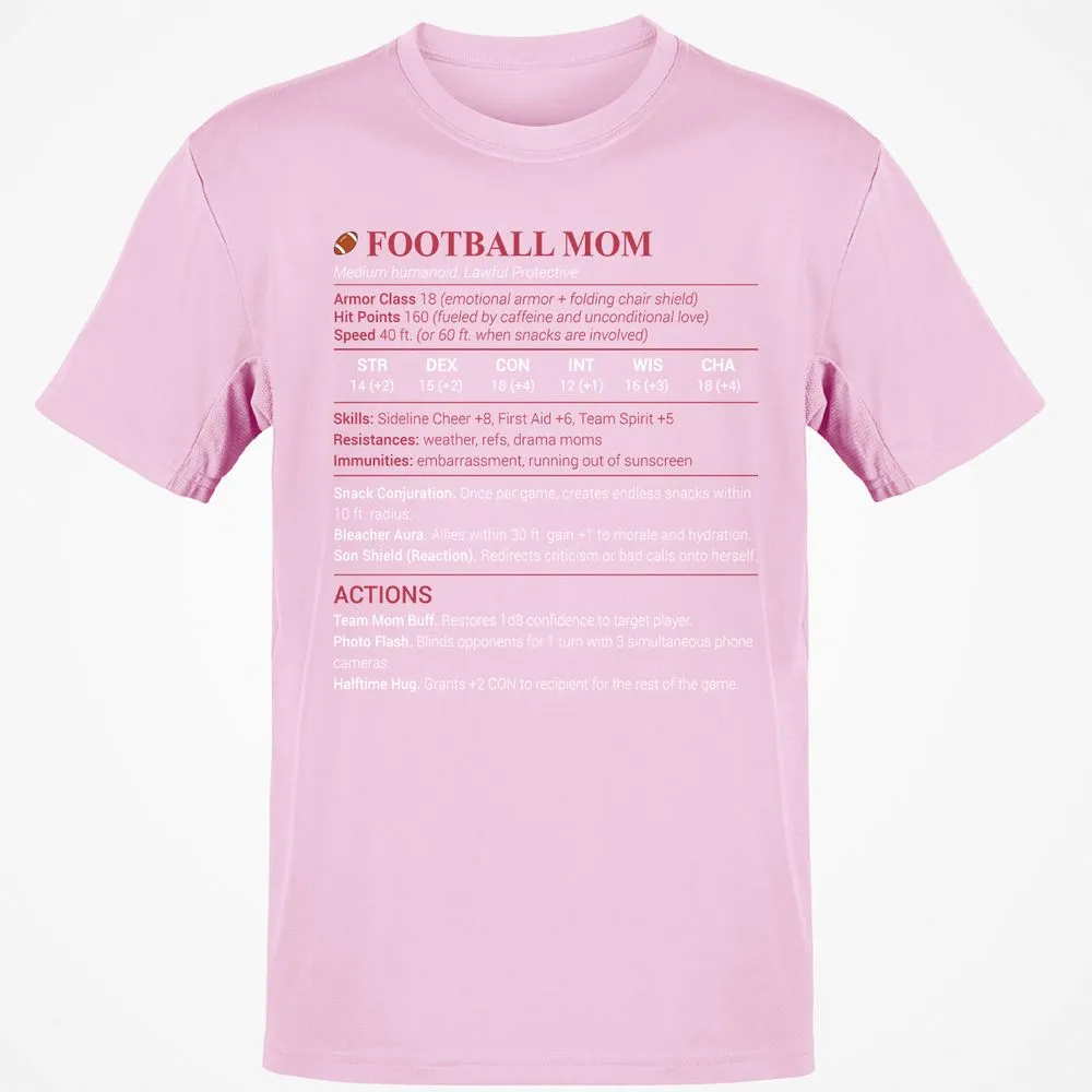 Football Mom Classic Unisex T-Shirt - Light Pink - 5