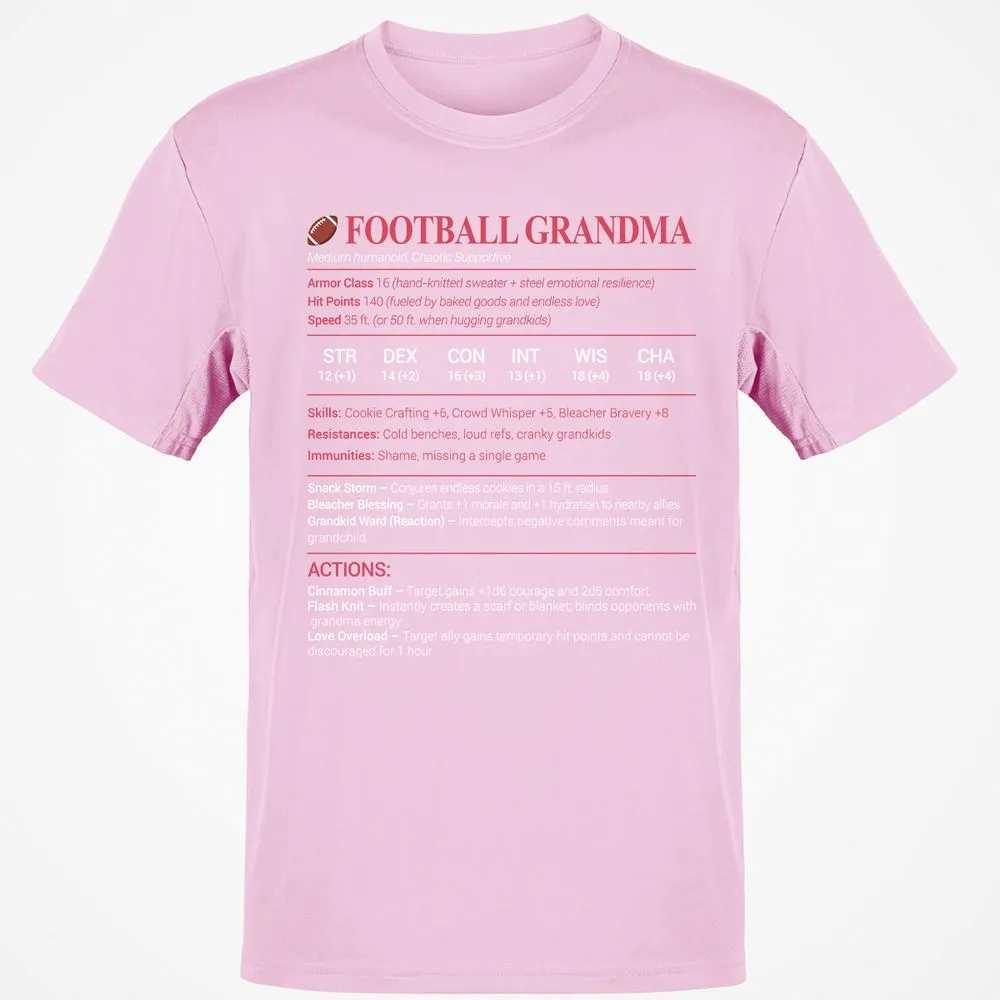 Football Grandma Classic Unisex T-Shirt - Light Pink - 5