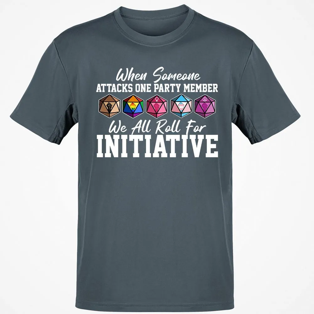 LGBT Roll For Initiative Classic Unisex T-Shirt - Charcoal - 3