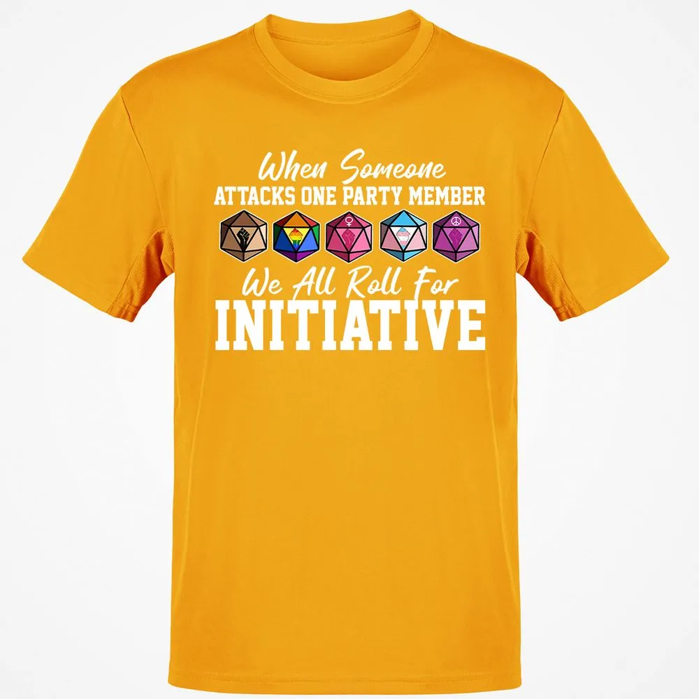 LGBT Roll For Initiative Classic Unisex T-Shirt - Gold - 4